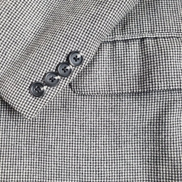 Faconnable 3 Button Houndstooth Blazer Men's 42 R Made in Italy - Picture 8 of 8